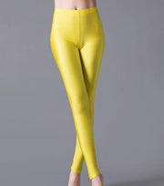 Shiny Fluorescent Spandex Leggings - WREN