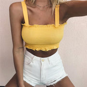 Bow Tie Strap Crop Tops - WREN