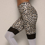 Leopard Print Stripes Leggings - WREN